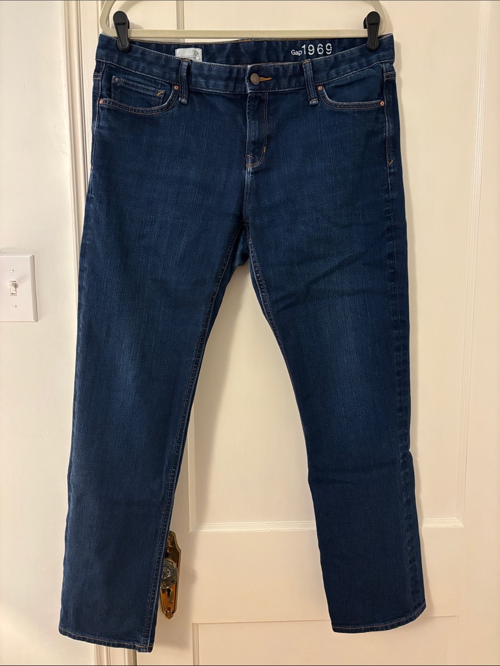 GAP Women's Straight Leg Jeans in Deep Indigo